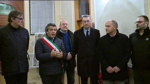 Francesco Martines (Sindaco Palmanova) e Sergio Bolzonello (Vicepresidente FVG e assessore Attività produttive) all'inaugurazione della nuova sede del Centro commerciale naturale - Palmanova 16/03/2016